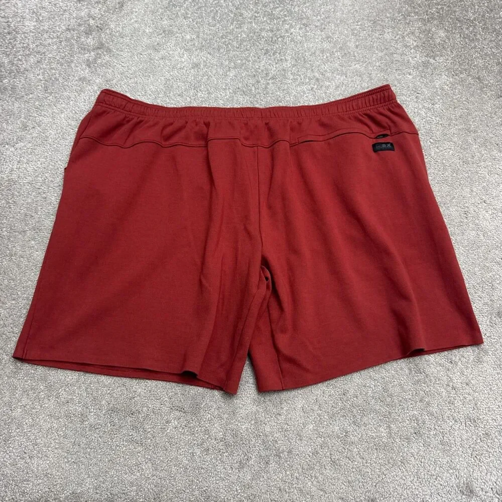 MSX Michael Strahan Fleece Sweat Shorts Mens 3XL Rust Brown Athletic Activewear